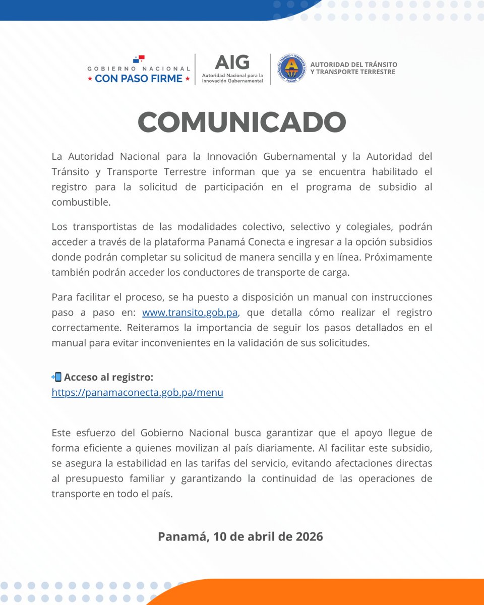 Autoridad del Tránsito tweet media