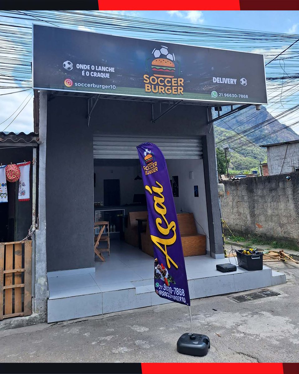 CaitanoArtes's tweet photo. Lona com acabamento em alumínio + windbanner pra reforçar a divulgação e atrair ainda mais atenção no ponto. Comunicação que trabalha por você o tempo todo.

Produção feita para @soccerburger10

Chama no WhatsApp: 21 97014-2995 (Link na bio) #Grafica #Comunicacaovisual https://t.co/FrcgJ3DJq5