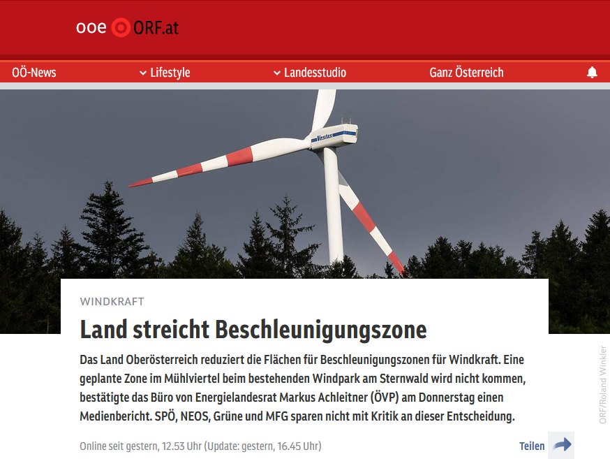 KlimaOo's tweet photo. ❗️Windkraft-Blockade in OÖ: Schwarz-Blau setzt weiter auf teure fossile Abhängigkeit
https://t.co/aJ3xMt8RRA https://t.co/XWMJORDhZl