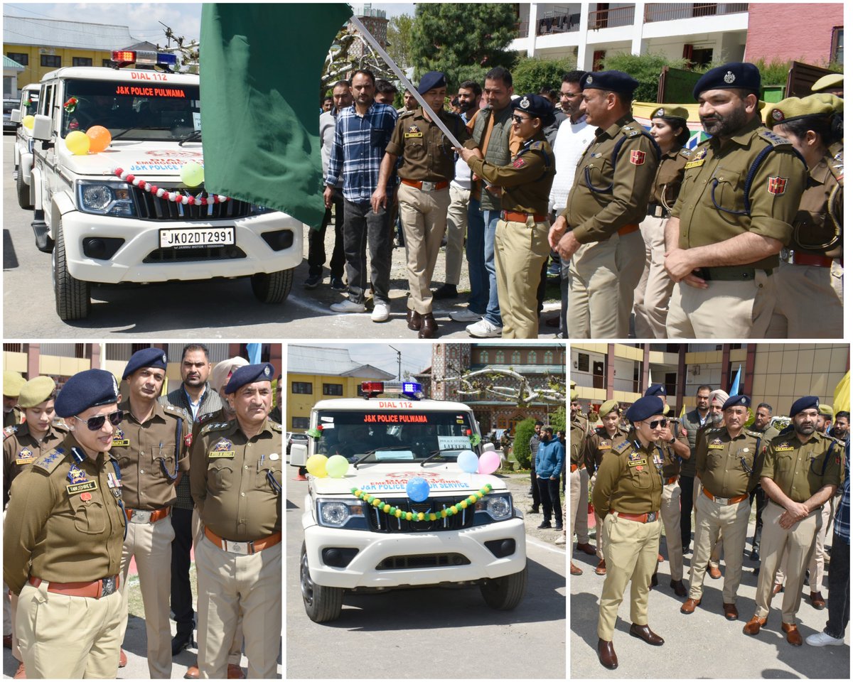 ssppul's tweet image. SSP Pulwama flags off new Dial-112 vehicles to boost emergency response and ensure quicker public assistance across the district.

#PulwamaPolice #Dial112 #EmergencyResponse #PublicSafety
@JmuKmrPolice  @KashmirPolice @dig