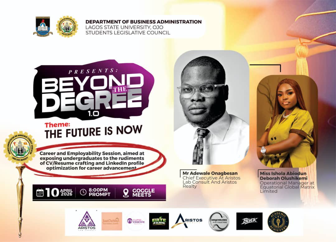 AristokratLagos's tweet image. I will be facilitating a session on - CV writing + LinkedIn optimization for undergrads.

📍 Tonight on Google meet (Send me a DM for the link)
⏰ 8 PM

See you there. #FutureIsNow