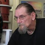 Me working on an oil painting