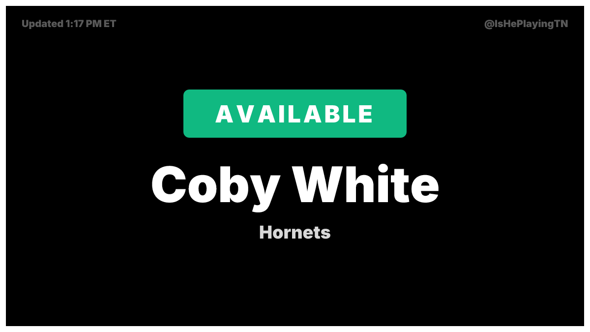 Is He Playing Tonight tweet media