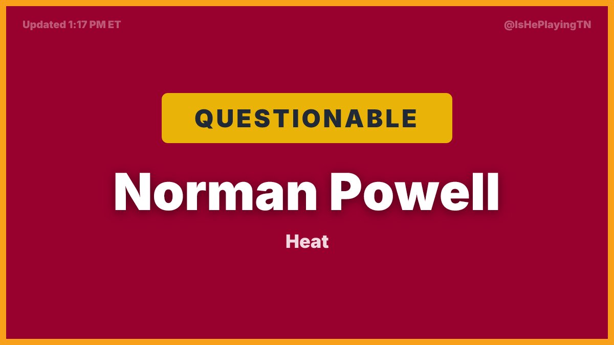 Is He Playing Tonight tweet media