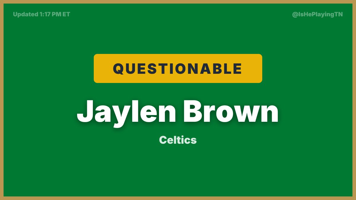 Is He Playing Tonight tweet media