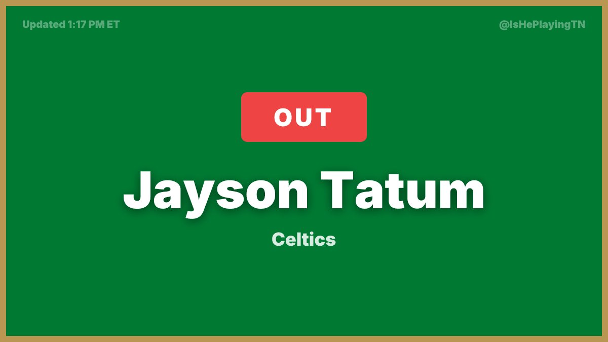 Is He Playing Tonight tweet media