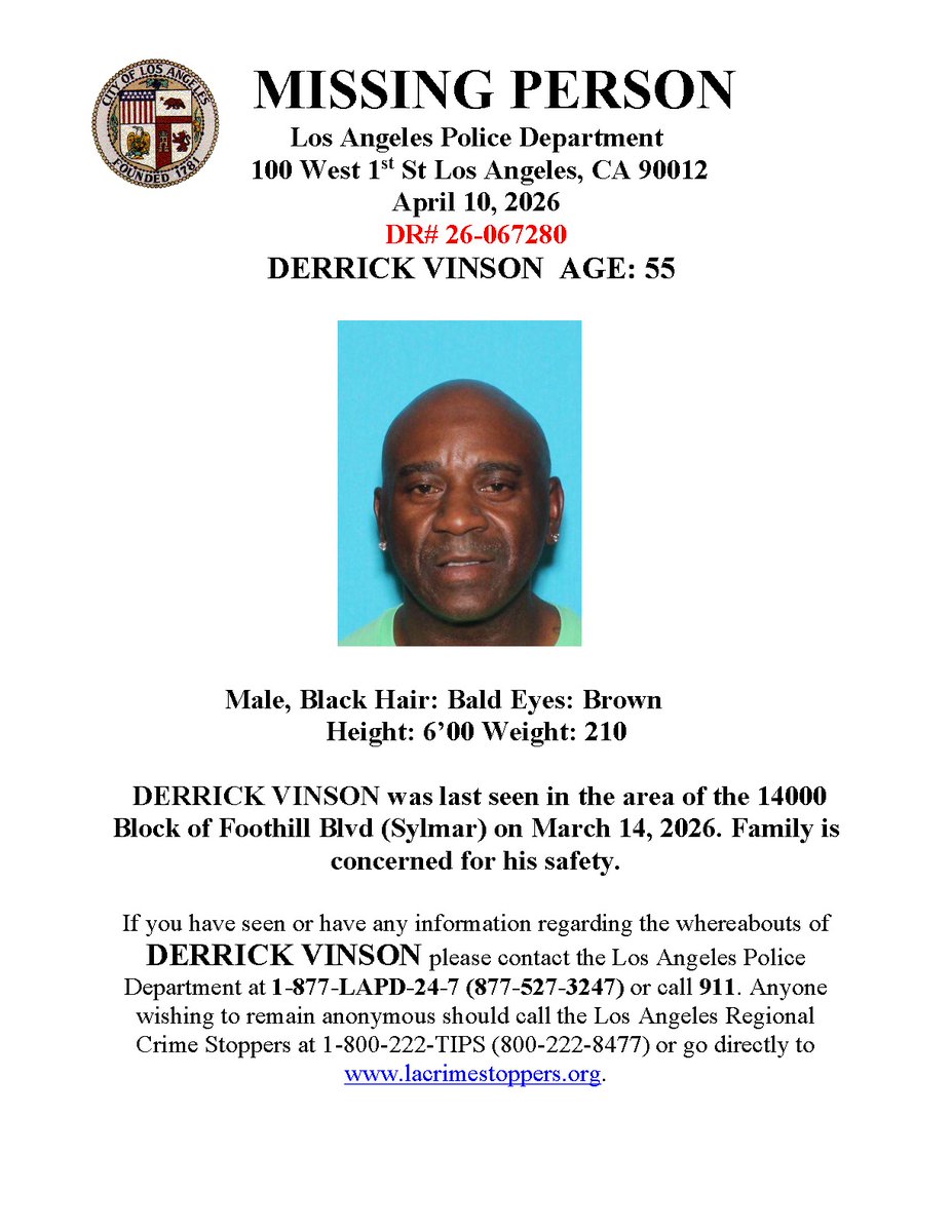 LAPD Missing Persons Unit tweet media