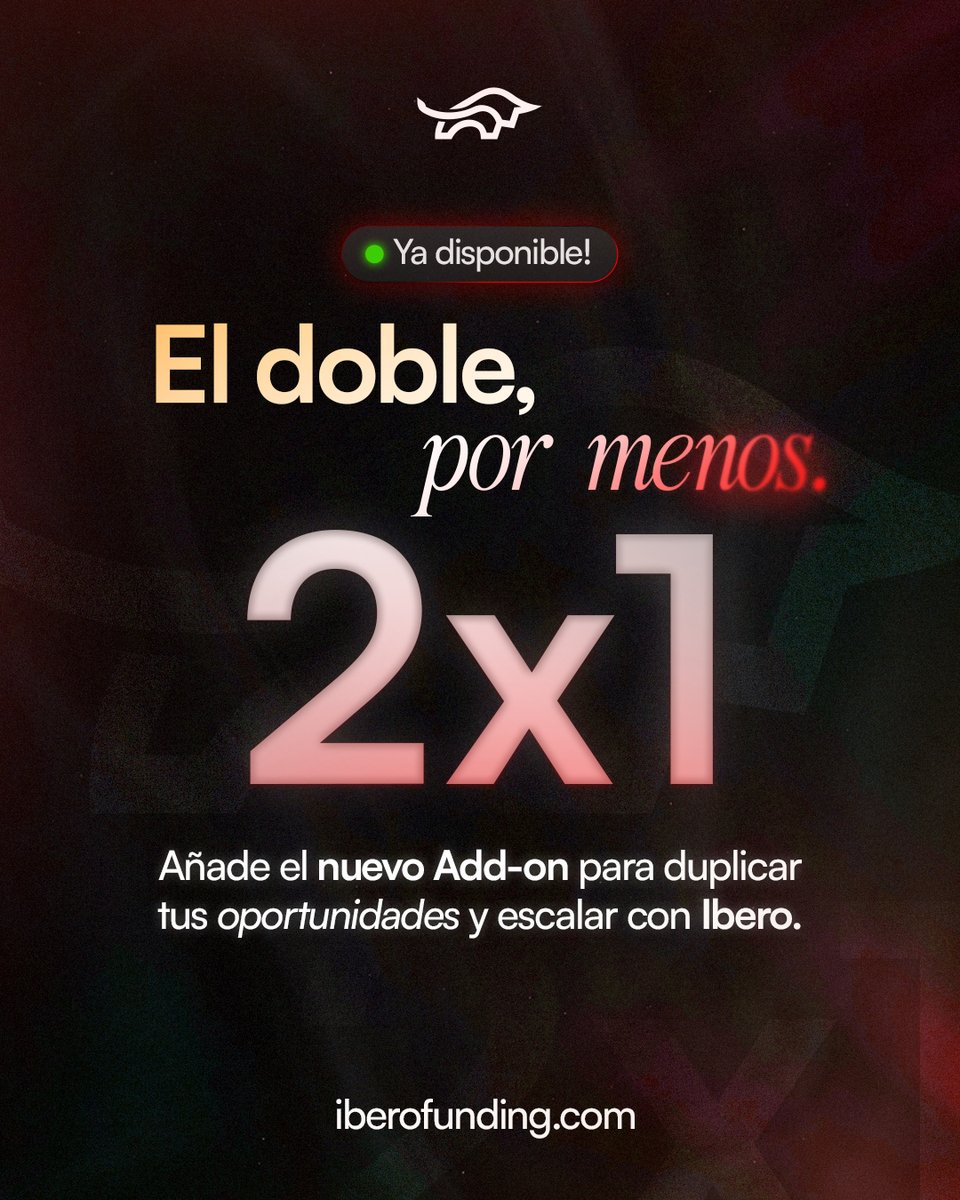 IberoFund's tweet photo. El doble de oportunidades, por menos.

Con el 2x1 no solo duplicas tus opciones, sino que obtienes una segunda cuenta igual automáticamente tras tu primer retiro.

Así se escala de verdad.

Empieza hoy con un 10% de descuento usando: "NEW10" 

Link en bio!.

#propfirm #trading https://t.co/1IbVKKwwvR