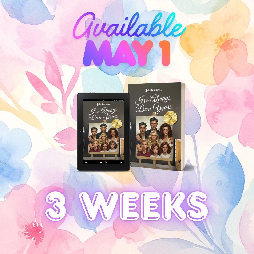 SimmonsJul92655's tweet image. Just 3 more weeks. Pre-order the Kindle edition now. Paperback will be available to order on the release day: May 1. Don't miss the emotional conclusion of the Forever Yours duet. If you haven't read the first one yet, what are you waiting for? #3weeks #3weekstogo  #booklaunch