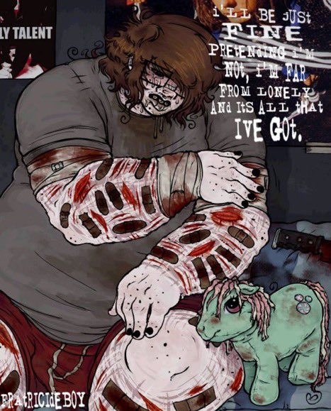 morbidstalkers's tweet image. i feel like this every time i cut myself