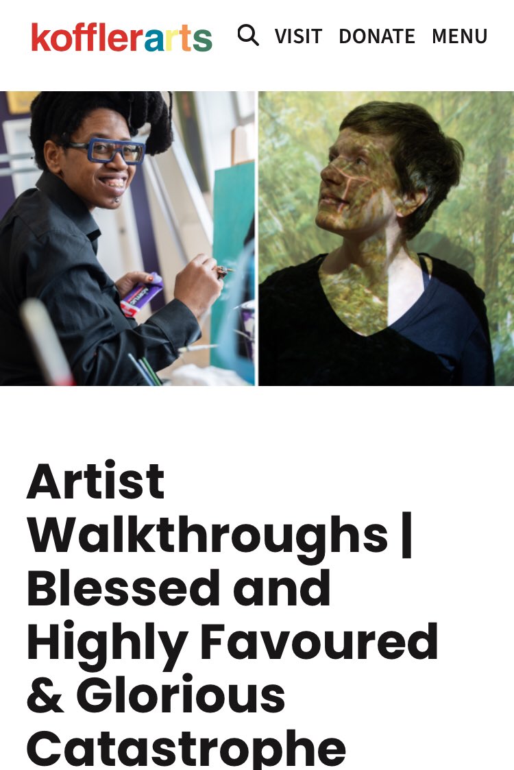 Kalmplex's tweet photo. Saturday April 11th 2-3:30 Artist Walkthroughs | Blessed and Highly Favoured &amp; Glorious Catastrophe | Koffler Arts https://t.co/Wwh4V8sjLU https://t.co/JVDIuDT6bi