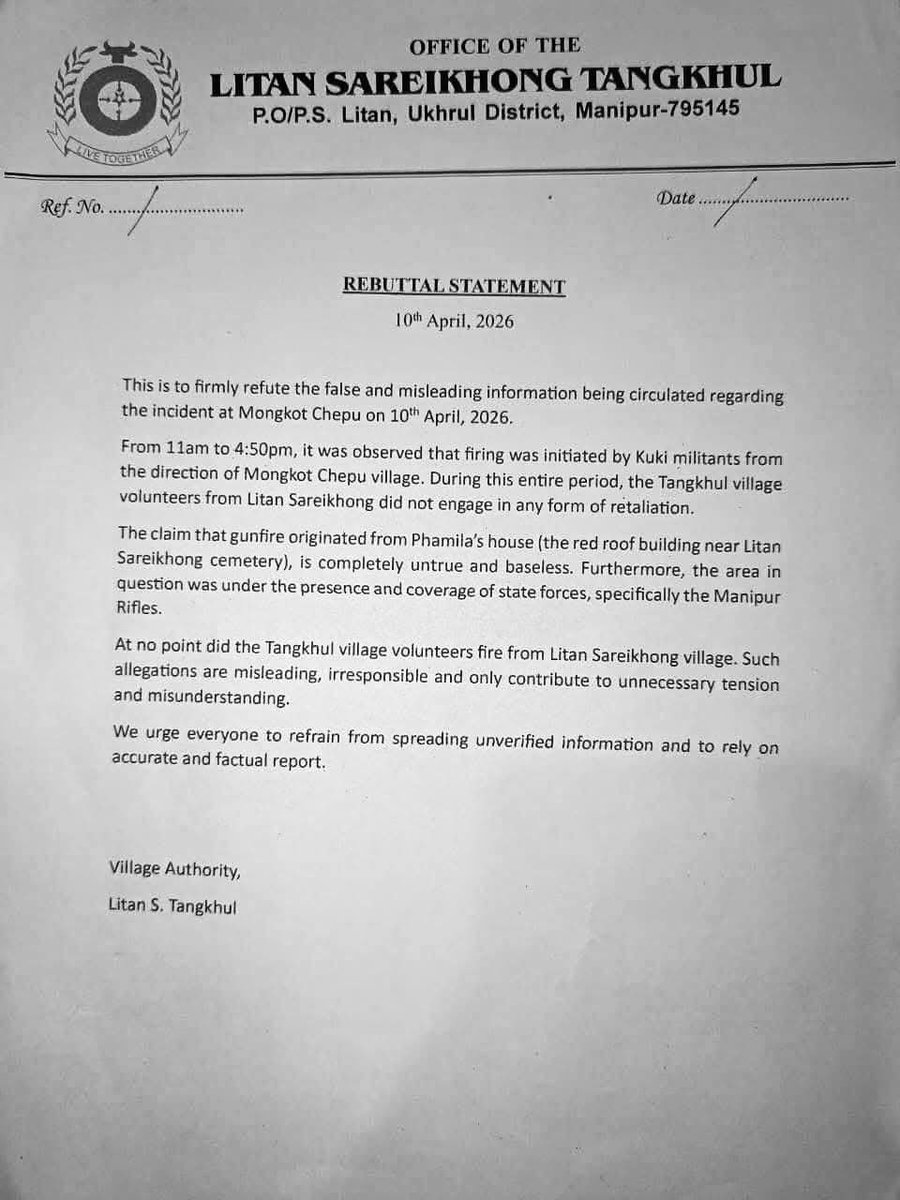 SpeakNaga_X's tweet photo. From 11am to 4:50pm, it was observed that firing was initiated by #Kuki #militants from the direction of #Mongkot #Chepu village.
- #Litan #Sareikhong #Tangkhul https://t.co/XbqysgcaE1
