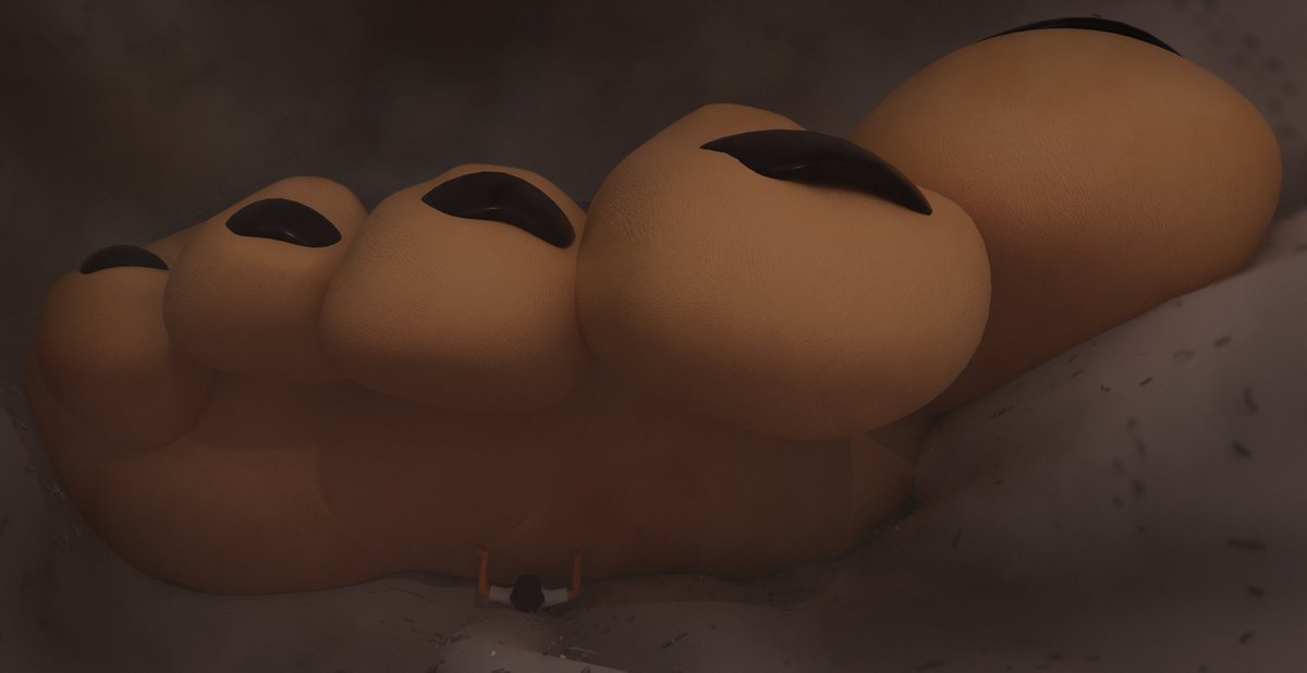 ShackArtist69's tweet image. CW: Male
[🟪🟩]Private Request

Gabriel raised an eyebrow, "What is this for?" while pressing his left sole covering his friend. "Art inspiration," Lil Dan squeeked.
"Right..." Gabriel said, but he eventually had too much fun being the muse.

#Sizetwitter #giant