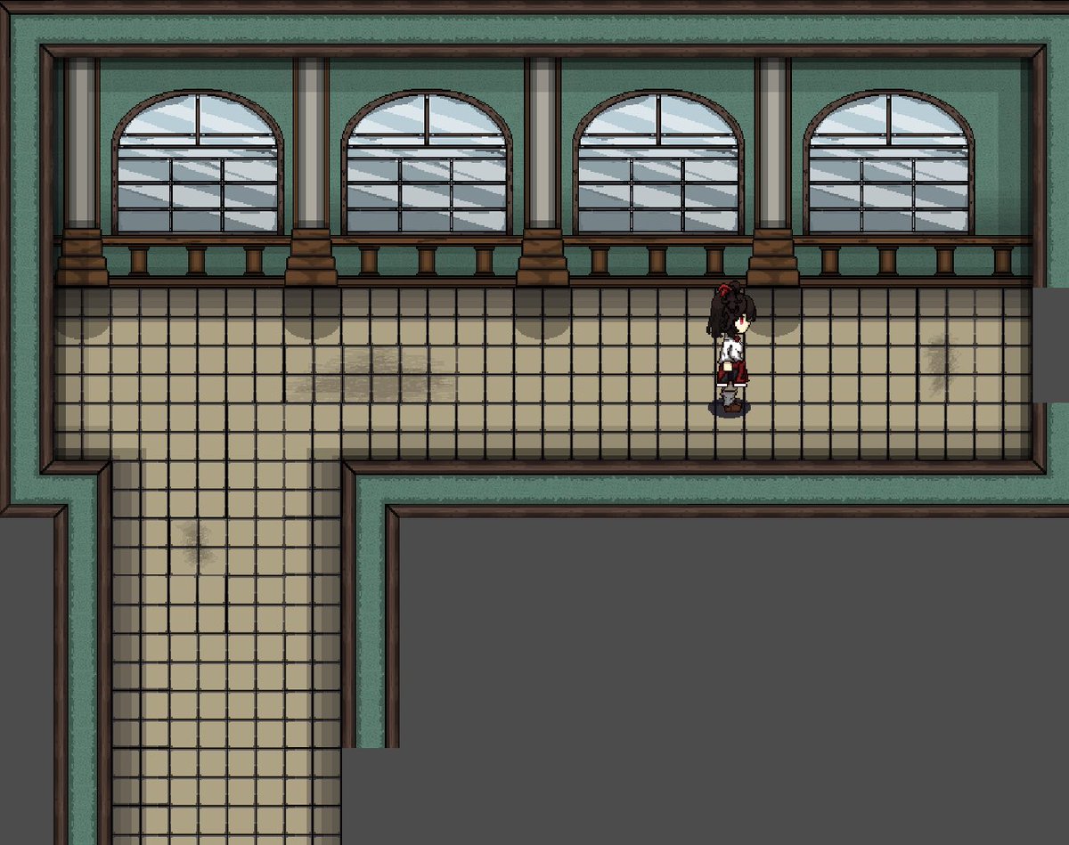 clockoco's tweet photo. Figuring out the tilemaps along with enemy movement and transitions. Also found out out how to scale everything up as well so my images won’t look as terrible in game thankfully. Gonna try working on menus and stuff before starting on actually building maps. #gamedev #indiedev https://t.co/5Eogc3CEyK