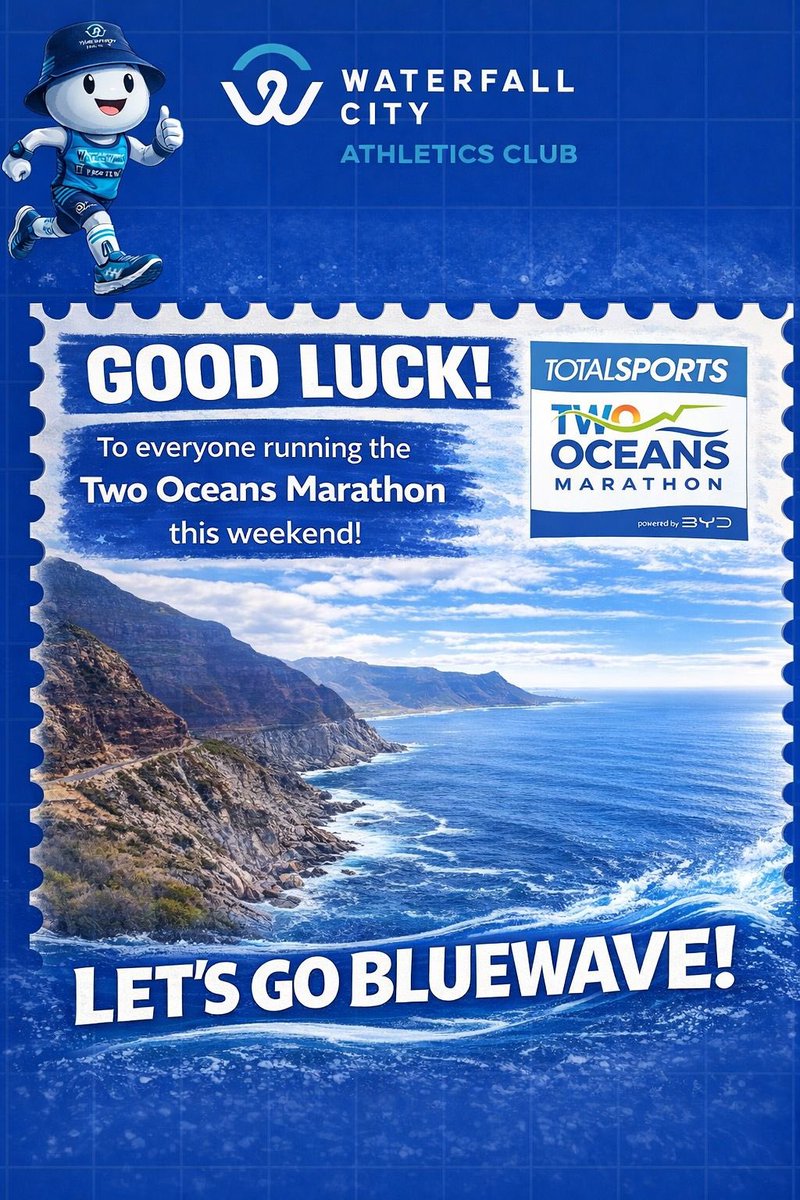 waterfallcityac's tweet image. Wishing all our runners the very best at the Two Oceans Marathon this weekend! 🌊😁
Run strong, run proud, and represent the #BlueWave with heart.💙

#Reakitima
#WCAC
#WCACxBusamed2026