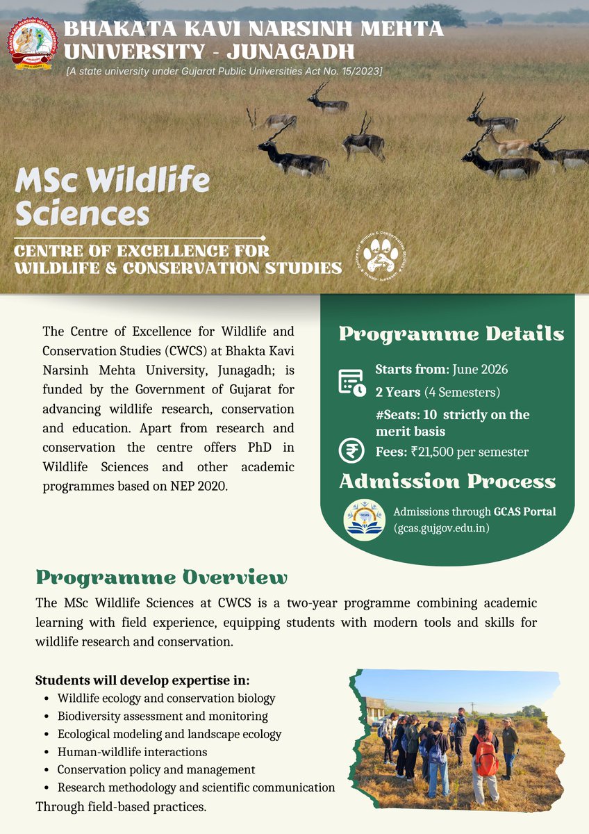 Center for Wildlife & Conservation Studies tweet media