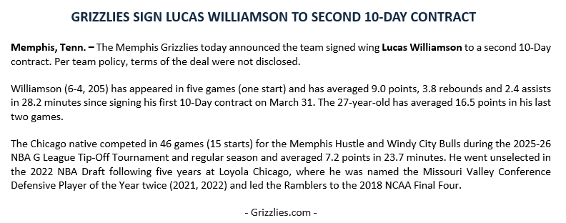 Grizzlies PR tweet media