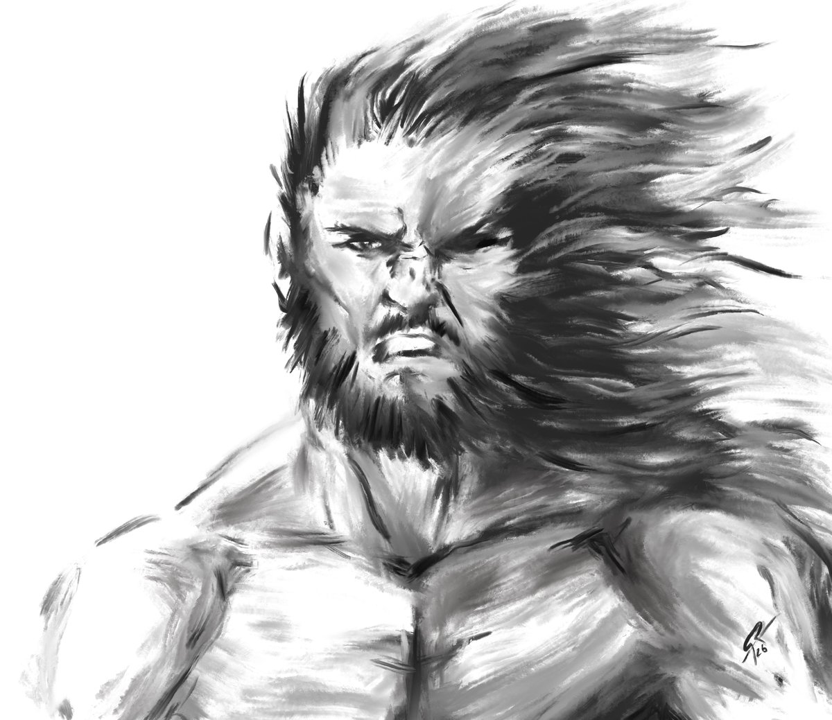 Otro sketch “la bestia” #ganubys #procreateart #sketch #beastwithin
