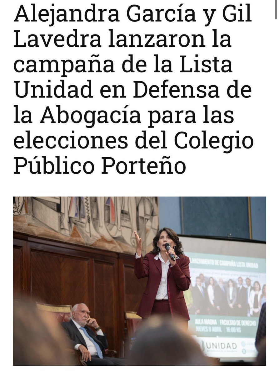 Gracias <a href="/nuevospapeles/">Nuevos Papeles 🇦🇷</a> por la difusión. 

Unidad en Defensa de la Abogacía no es un slogan: es el valor compartido por todas nuestras agrupaciones. 

Los esperamos este 21 y 22 de abril.

nuevospapeles.com/nota/alejandra…