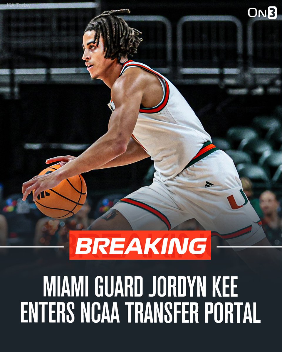 TransferPortal's tweet photo. NEW: Miami guard Jordyn Kee has entered the NCAA transfer portal, @PeteNakos reports.

Kee previously transferred from Georgia.

https://t.co/Im777miSMM https://t.co/e7yhG6GQ4Z