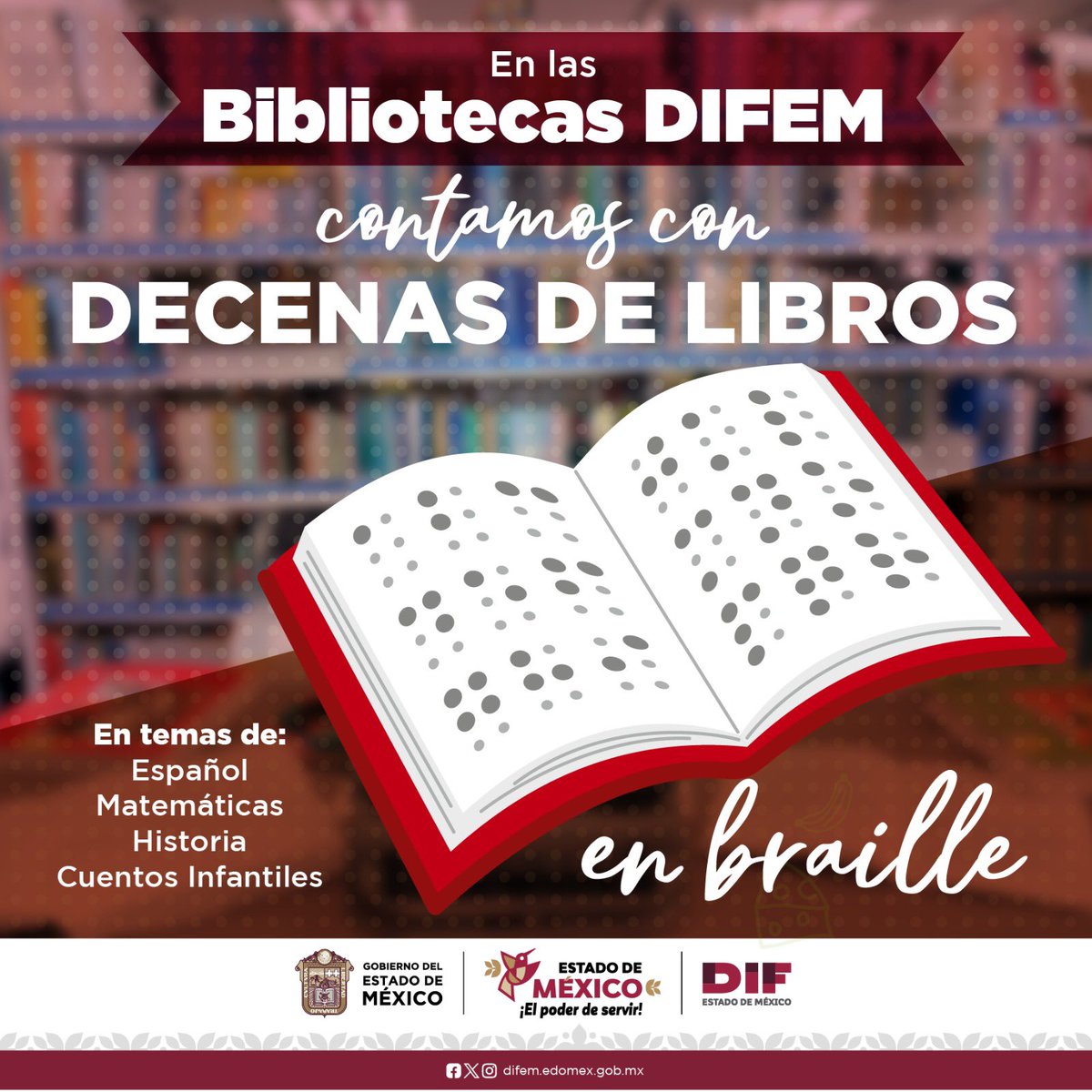 DIFEM_'s tweet photo. Nuestros libros en braille hacen del aprendizaje una experiencia accesible para todas y todos. 🤩
Biblioteca Infantil y Juvenil
📍https://t.co/5LZtjz27N8
#ElPoderDeSevir https://t.co/9ftZodPE2f