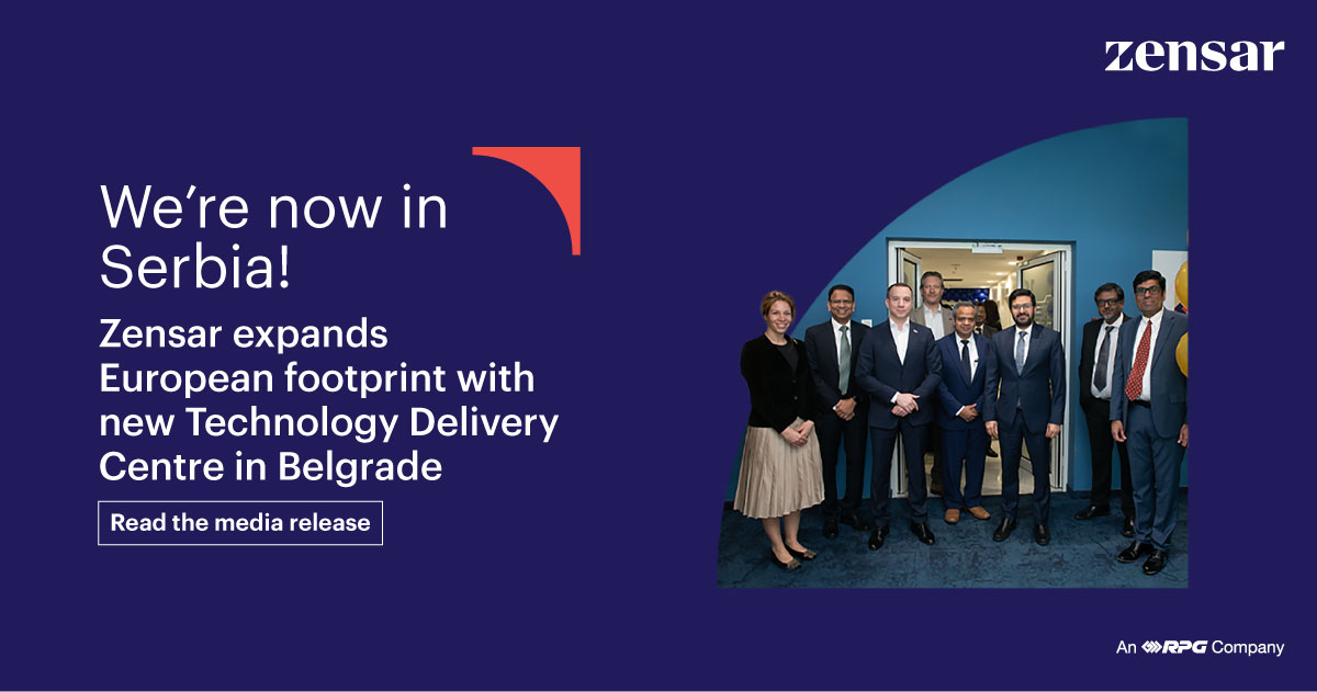 Zensar's tweet photo. Expanding closer to our clients in Europe. Zensar launches a new Technology Delivery Center in Belgrade to enhance agility, scalability, and AI-led delivery: https://t.co/z7I9yH1K1s

 #TechTransformation #AI #Innovation #Serbia https://t.co/6cO0T4o8ZG