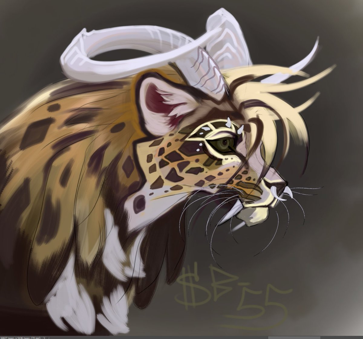 FeurigenSatarh's tweet image. Horned #leopard with dreadlocks!