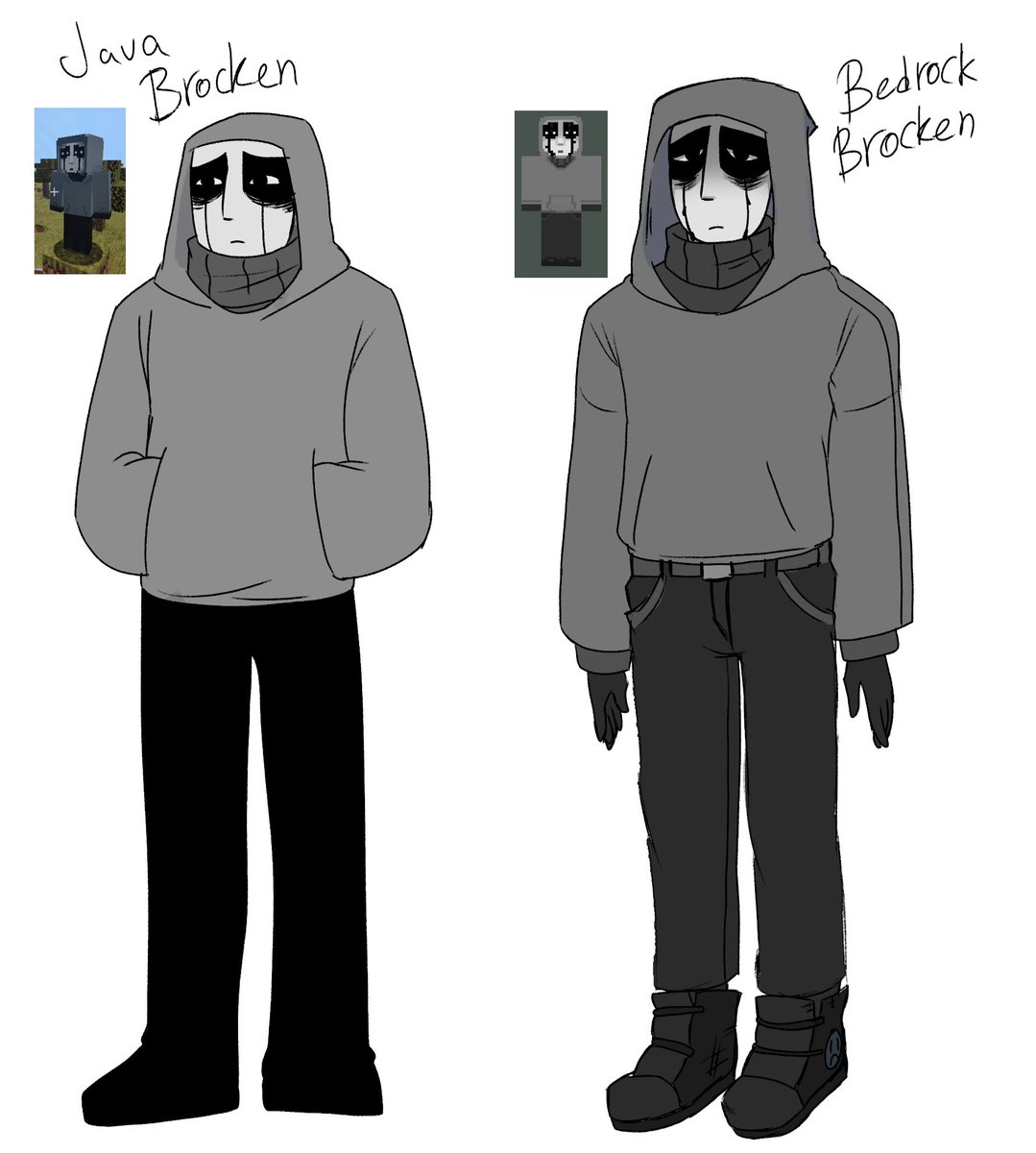 Minecraft versions of the mod, but they are drawn