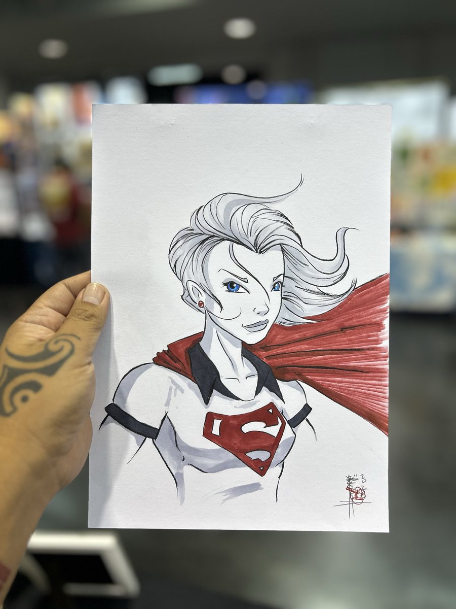 EggdropRamen's tweet image. I think this was my favorite commission from this past Wondercon. My dying red marker worked to my advantage. 

Also, I need to buy a refill for my red marker. 

#wondercon #sdcc