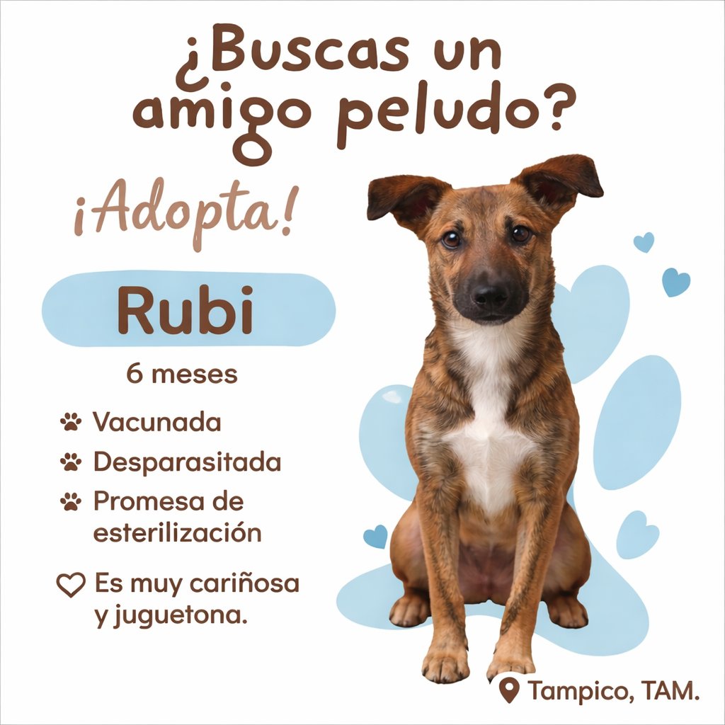 SPAT_AC's tweet photo. Rubí, rescatada hace 6 meses con un unico defecto: ser demasiado adorable! Se busca familia dispuesta a aguantar mucho amor🐕✨♥️ Conocela este sabado en área de adopciones #Petco #Tampico 3-7pm 
#PrimeroAdopta https://t.co/uk2wY256MB