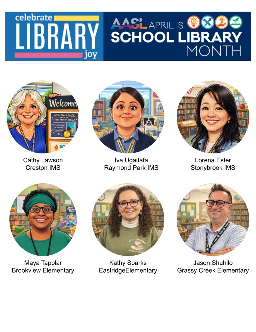 CravingBooks's tweet photo. We are celebrating our amazing library team during National School Library Month.  A huge shout out to our Media Secretaries! #WarrenReads https://t.co/fawaJb5zjU