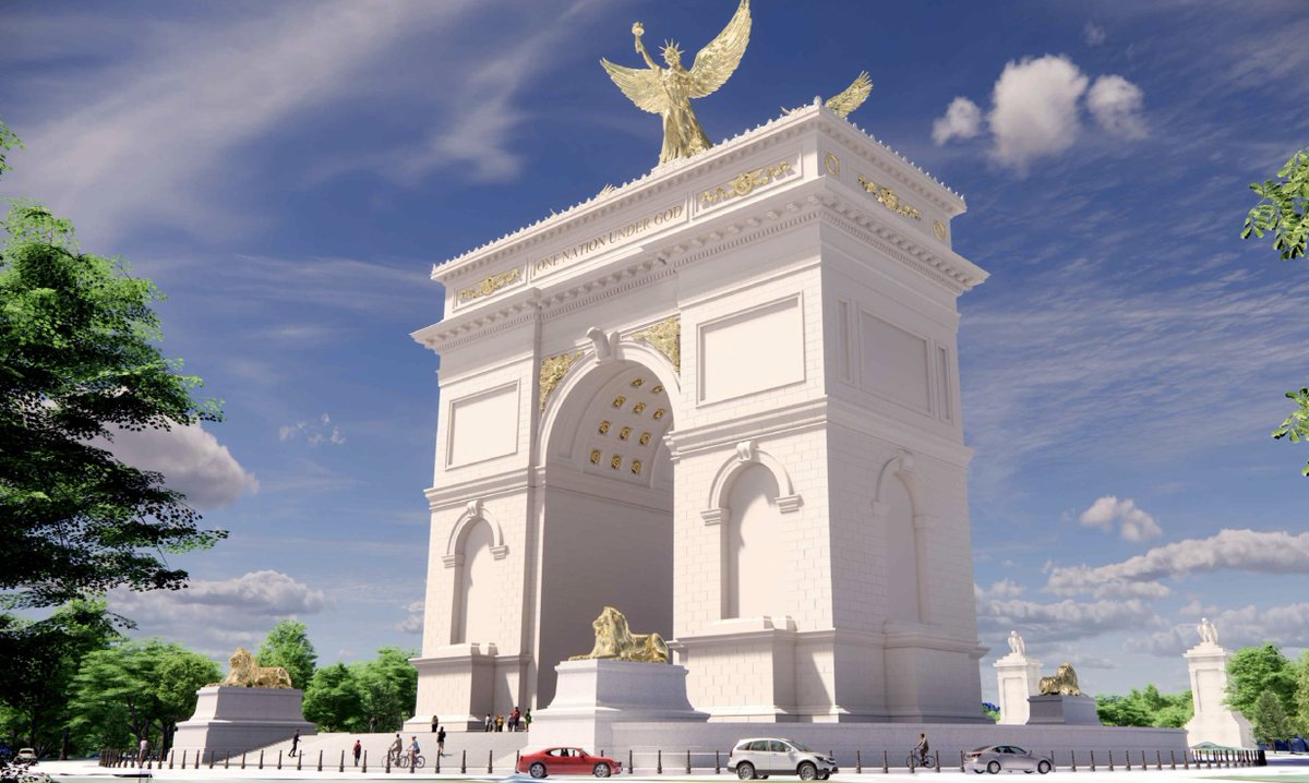 JUST IN, designs for Trump's monumental arch