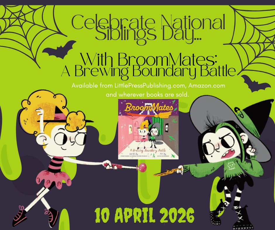 Literally_Lynne's tweet photo. #happynationalsiblingsday #BroomMates @little_press  @necenarro @sturgis_reeves  Celebrate National Siblings Day with US and our two witchy sisters https://t.co/T5WuKmD7RW https://t.co/U4j87Jt9Vh