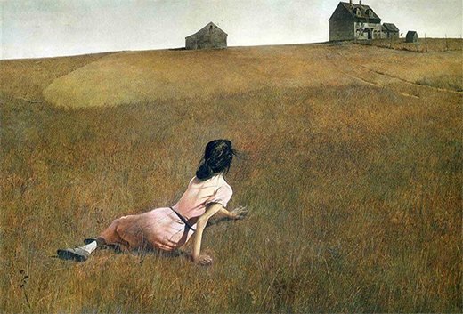 そちらも確かに有名だけど、
アメリカ絵画で一番メジャーなのは、やはりワイエスの「クリスティーナの世界」だと思う。