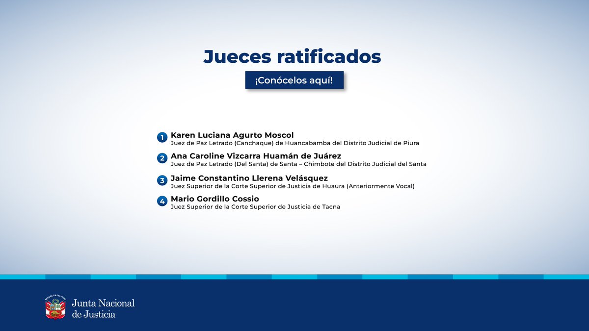 Junta Nacional de Justicia tweet media