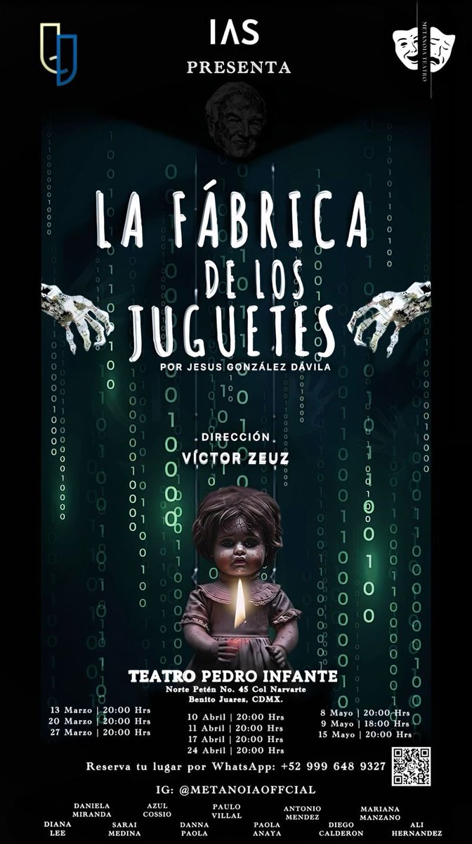 salechatosmx's tweet photo. #hoy #hay #teatro #cdmx #cartelera @Helenico @TEnriqueLizalde @TeatroPedroInfante @metonimiaoficial @TeatrosCDMX #ForoAPocoNo #laranapeluche @MrBeast https://t.co/16MIY0GzgC