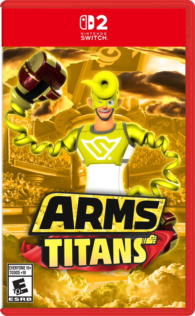 SuperNGuy's tweet image. Been posting these joke ARMS Titans screenshots over the past few days, but here's a thread of all of them in HD!

Logo, Boxart and Image editing was done by me
Both Spring Man renders were done by @sillysally707 

#ARMS #ARMSNintendo #ARMS_9TH