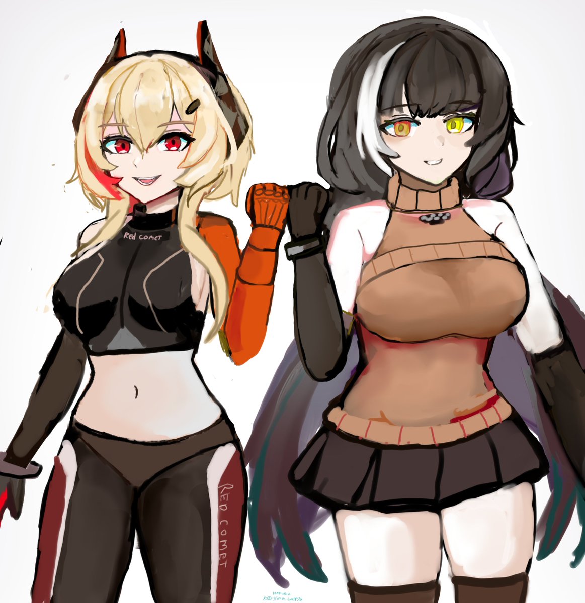 grimm_hafr76's tweet image. sop and robella girlsfrontline2