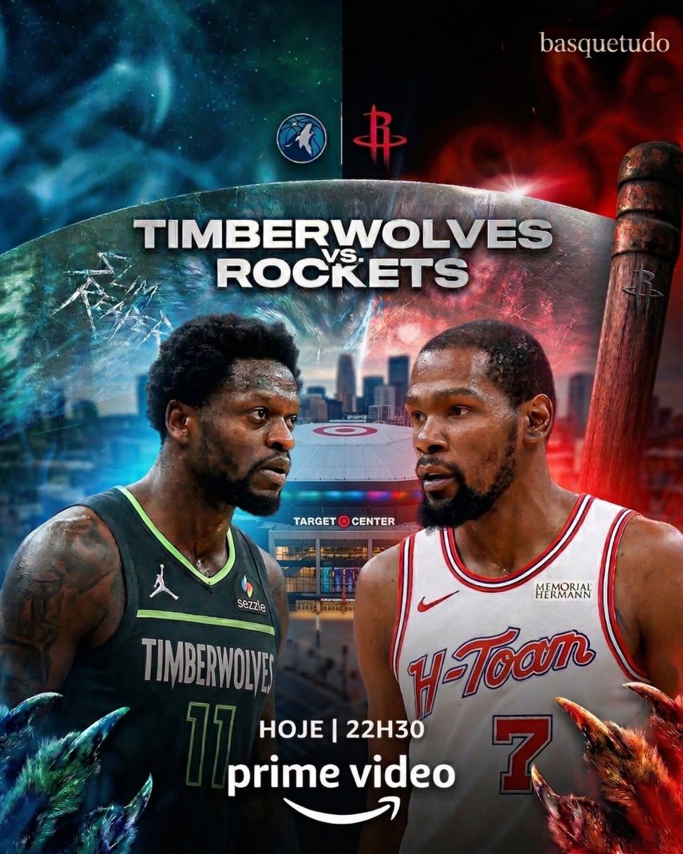 basquetudo's tweet photo. É DIA DE WOLVES X ROCKETS!🔥

No @PrimeVideoBR, às 22h30. https://t.co/2o39Lknt0F