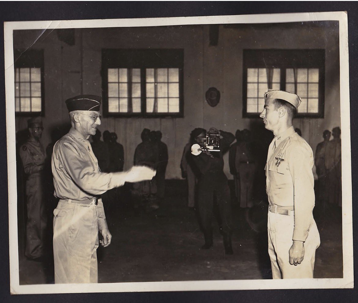 TheReconCast's tweet photo. This is a photograph of Lt. General Joseph Stilwell presenting the Distinguished Flying Cross to Lt. Charles J. Crysler in July 1943 as part of the ceremonies commemorating the first anniversary of the CATF/14th Air Force. Although Crysler was awarded the DFC for his 3 kills over Kunming, China on 15 May 1943 and his 50 prior combat missions in the CBI theater, I’ve read a lot of criticism about the inconsistent standards that were used for awarding the DFC (and the Air Medal) throughout the various theaters during WWII. What are your thoughts? 

(photo courtesy of the Crysler Collection)