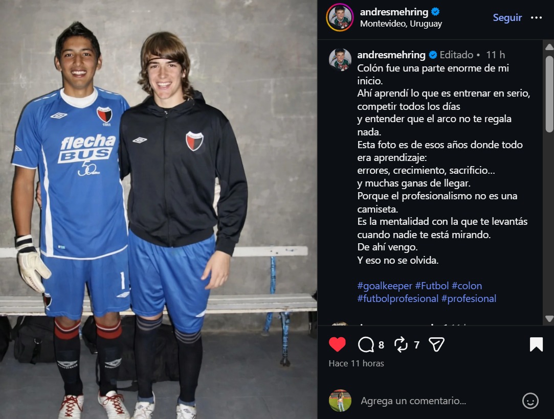 GySilvi's tweet image. El posteo de Madrid Mehring, arquero formado en #Colón, recordando sus inicios en el club 👇🏻🥰

"Colón fue una parte enorme de mi inicio".