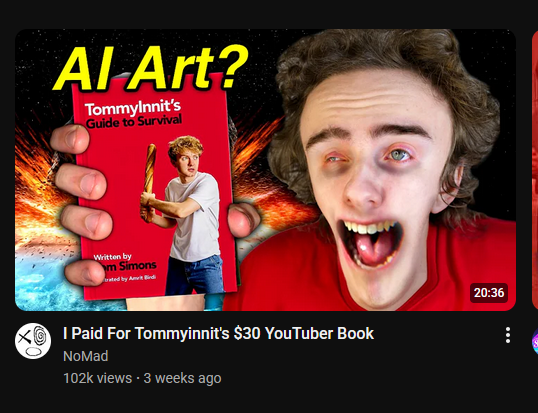 CalIMeAlx's tweet photo. no offense to this guy but i don't think i have ever wanted to click on a video or thumbnail less https://t.co/c9IrXKEi1x