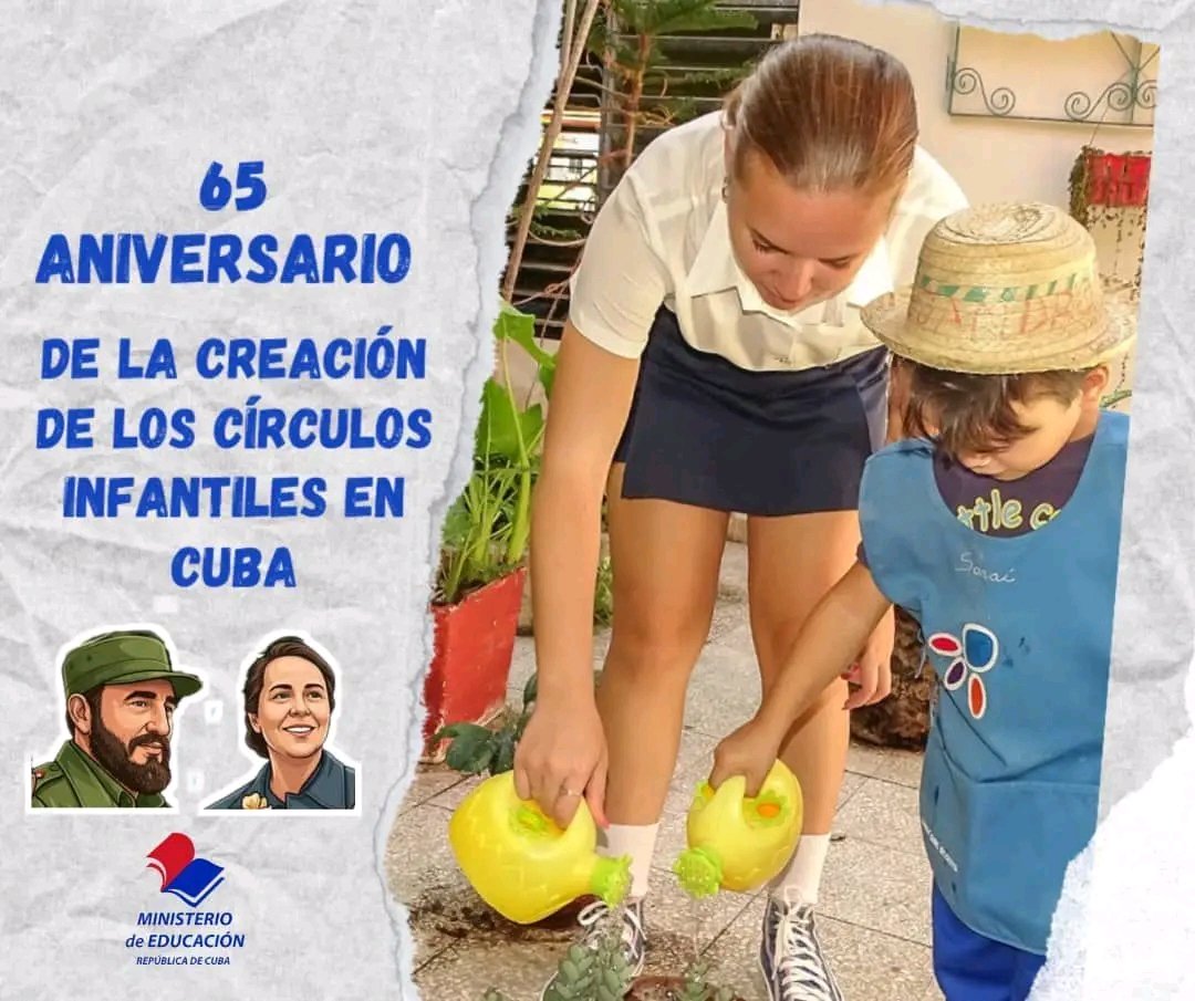#Holguin Acto Nacional 🇨🇺 Este 10 de abril estaremos celebrando el #65Aniversario de la creación de los Círculos Infantiles. Desde ya, la felicitación y el reconocimientos.
Muchas felicidades!!
#LaPrimeraInfanciaImporta 
#HonorHolguinero
#HolguínSí
