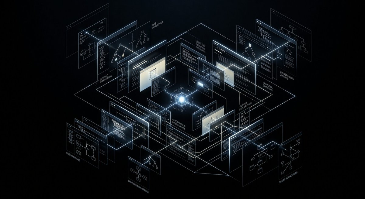 pwn_ai's tweet image. Today we’re announcing something new in offensive security: the first AI system for novel vulnerability class discovery.

An architecture built to discover undocumented exploit-building behaviors and previously unknown novel attack vectors that can later yield zero-days across