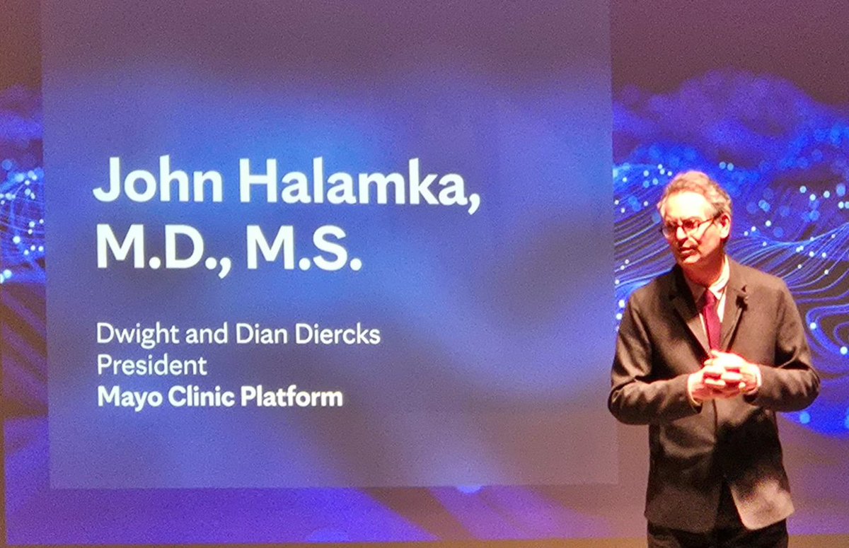 JDelaram's tweet photo. Every day feels like an adventure at @MayoClinic.
Dr. John Halamka, shared his personal story and insight in an event by @MayoPlatform. Amazing to see how many startups are leveraging AI to improve health care. https://t.co/M9tLsyzXMm