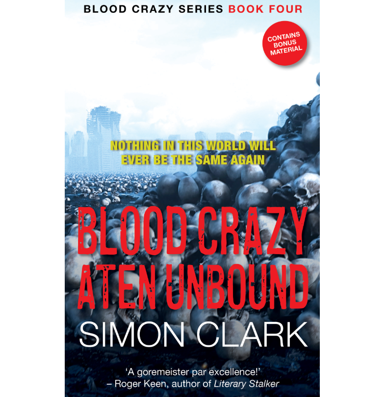 DV_Publishing's tweet photo. Cover reveal: BLOOD CRAZY 4: ATEN UNBOUND by #SimonClark @hotelmidnight
Coming September, this novel marks a new phase of adventures for Nick and Crew, after the loose ‘Trilogy’ of the previous books. More info: https://t.co/Rx2aT4mFpB https://t.co/Q5t5dE5Xdw