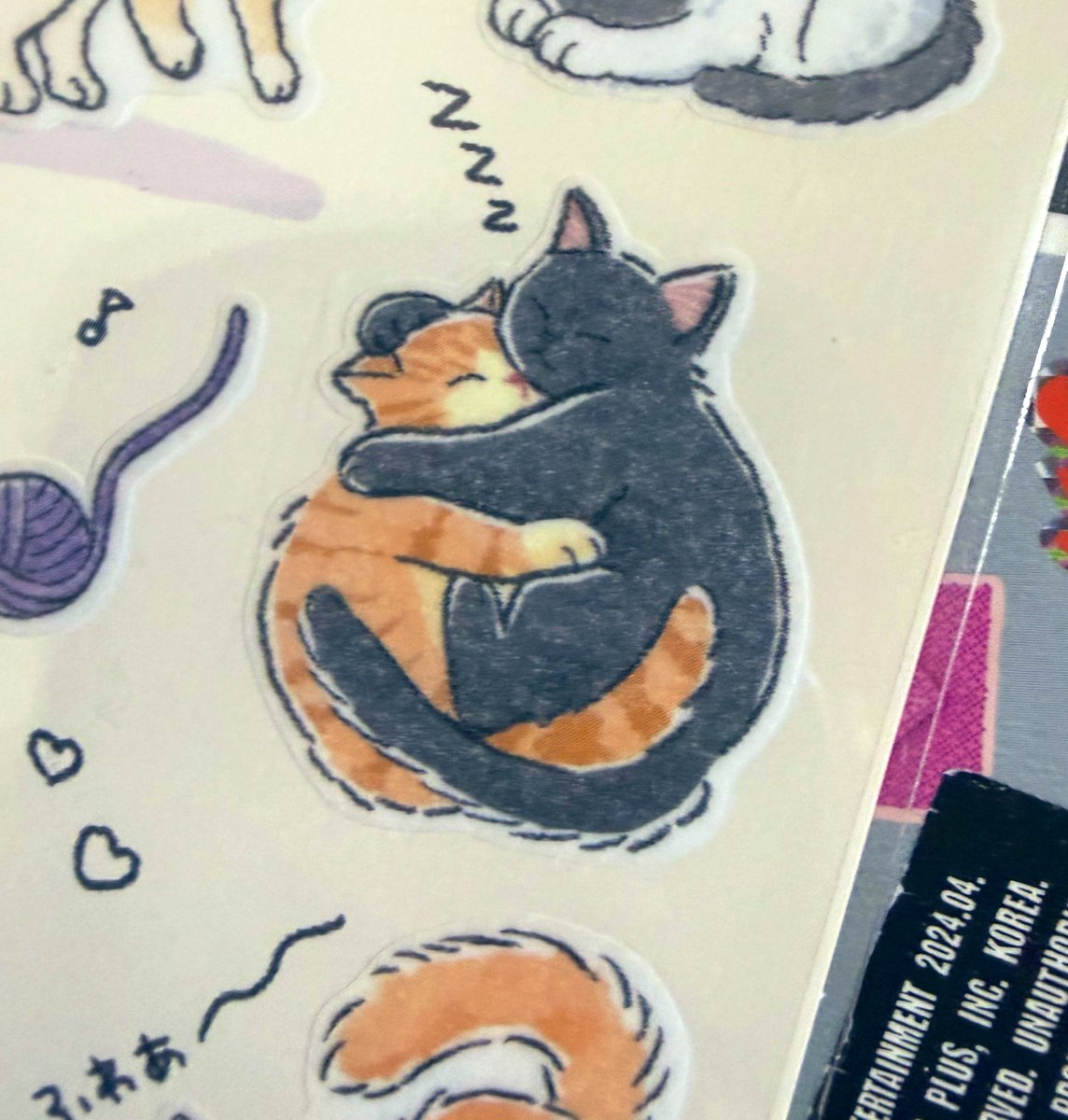 ちろちゃんに貰ったコムチズシール🐈‍⬛🐈