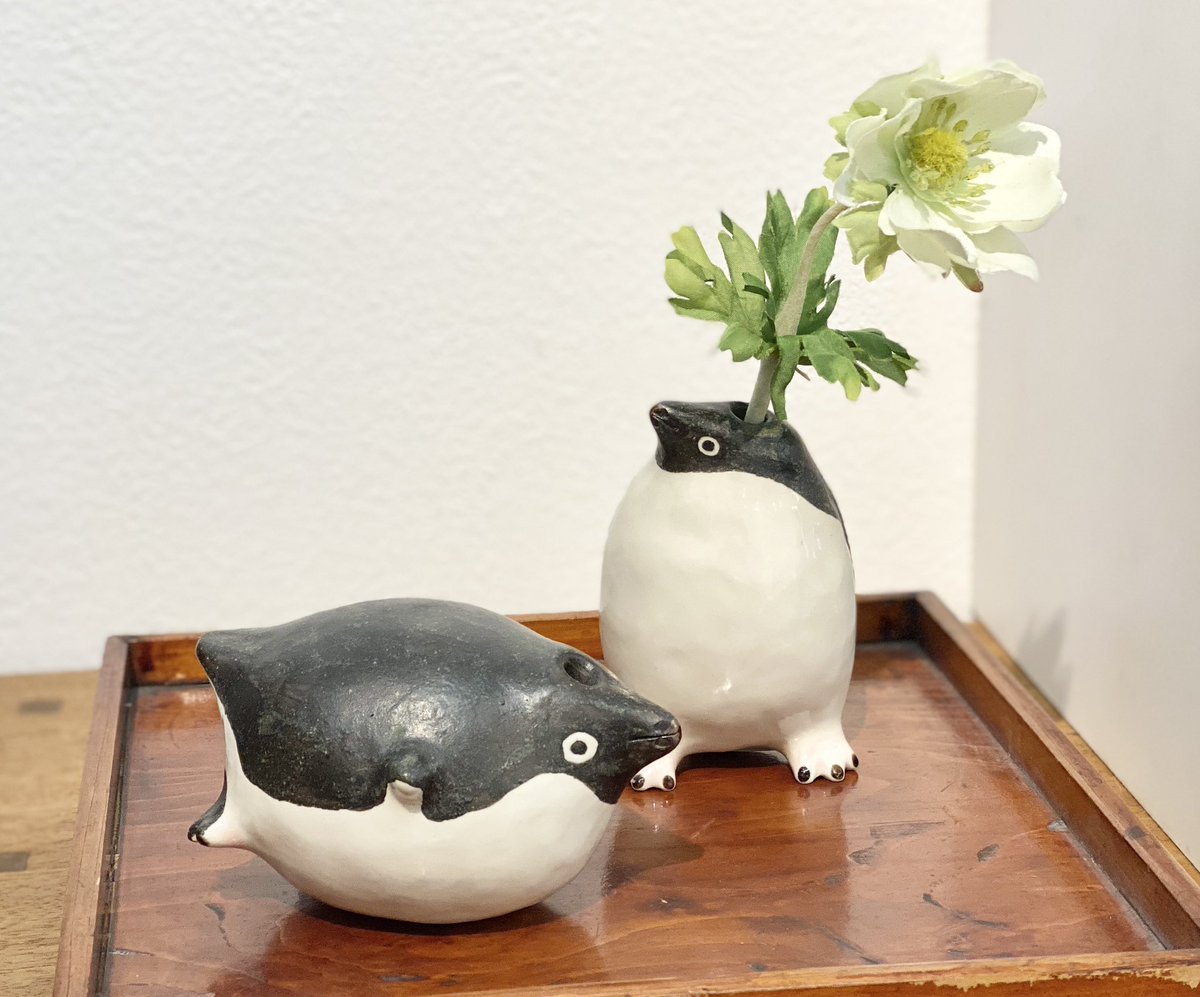 新品未使用】工藤ちえ奈 ペンギン 小物入れ 置物 アクセサリーケース