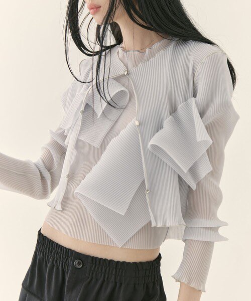 kotoha yokozawa STUDIOUS別注SHEER CARDIGAN yokozawa kotoha CARDIGAN STUDIOUS別注SHEER