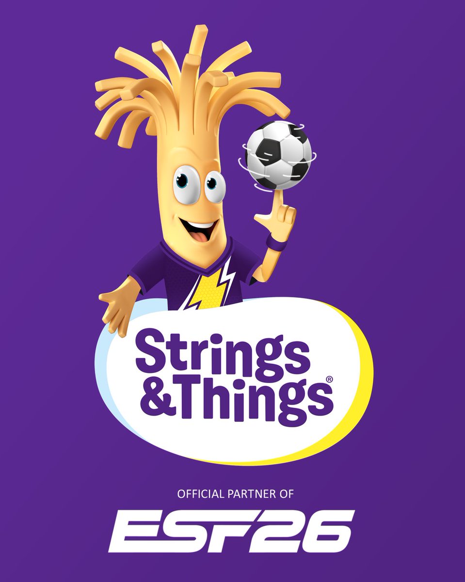 ESF_Football's tweet photo. 🌟 ESF x STRINGS &amp; THINGS 🌟 

We’re delighted to welcome Strings &amp; Things as an official partner of ESF26 and headline sponsor of the Strings &amp; Things ESF26 Grand Finale! https://t.co/Zexr440ORv